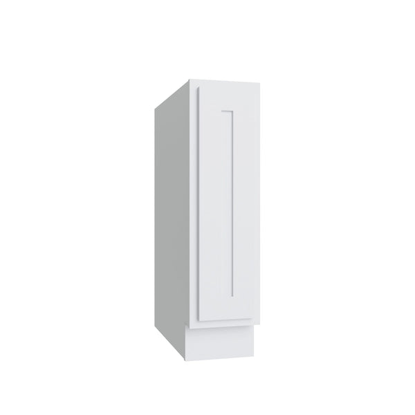 KCD Essential White Single Door Full Height Base Cabinet - 9" W