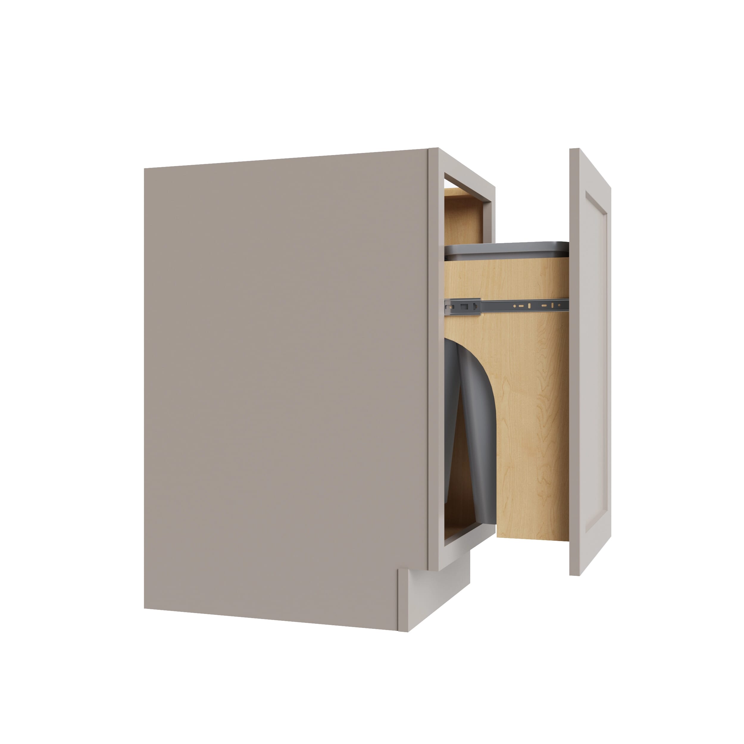 KCD Shaker Sand Trash Can Base w/ Full Ht Door - 18" W w/ 2 Cans - product photo