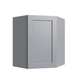 KCD Brooklyn Modern Gray Corner Wall Cabinet - 24" W x 42" H - product photo