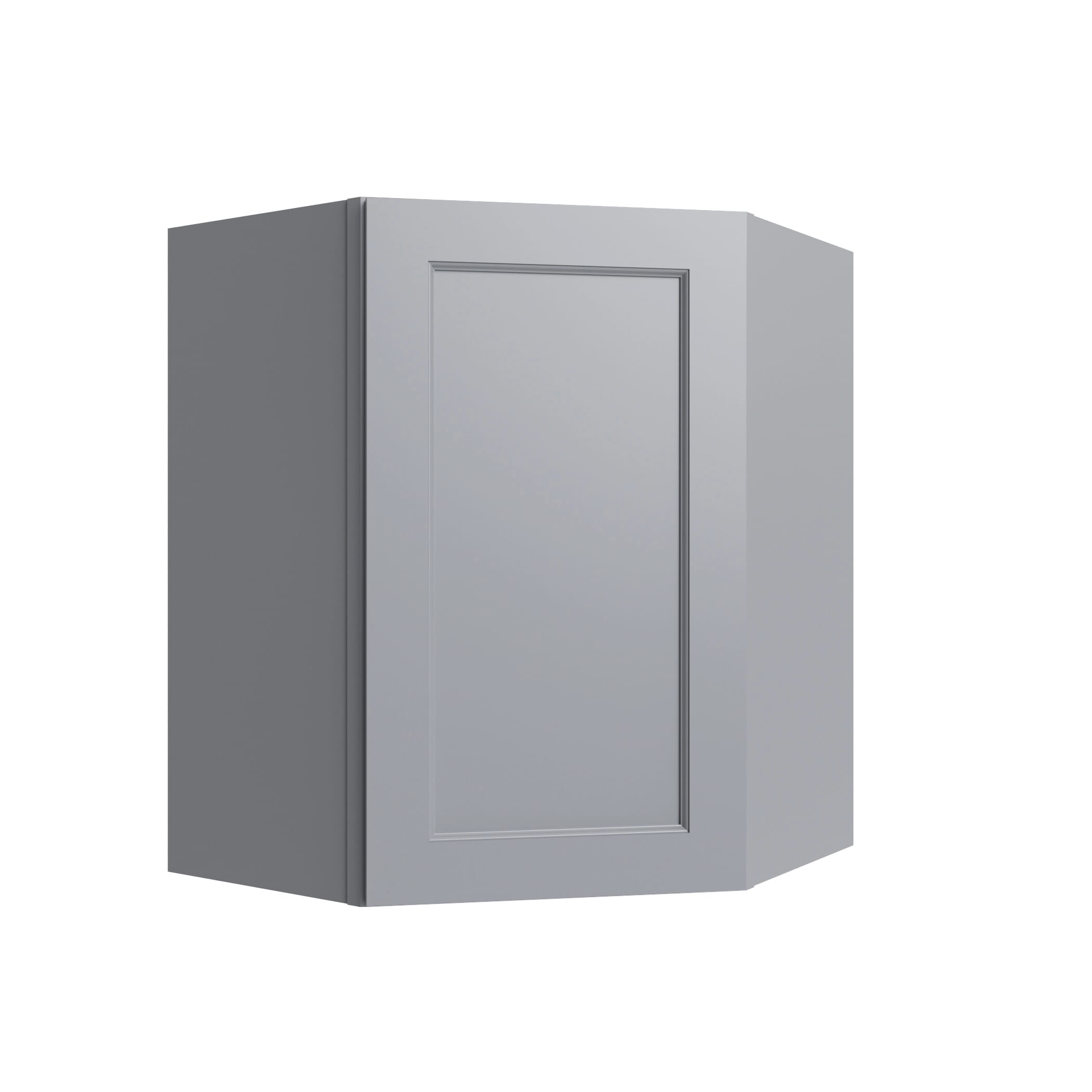 KCD Brooklyn Modern Gray Corner Wall Cabinet - 24" W x 42" H - product photo