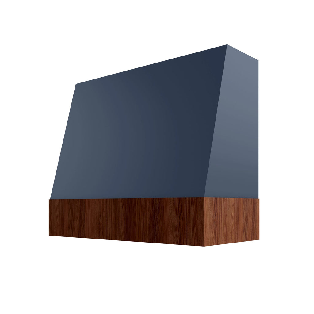 KCD Brooklyn Midnight Angled Hood with Walnut Band - 48" W x 48" H - product photo