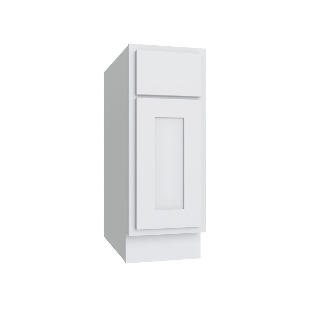 KCD Essential White Single Door Standard Base Cabinet - 18" W - Reduced Height - product photo