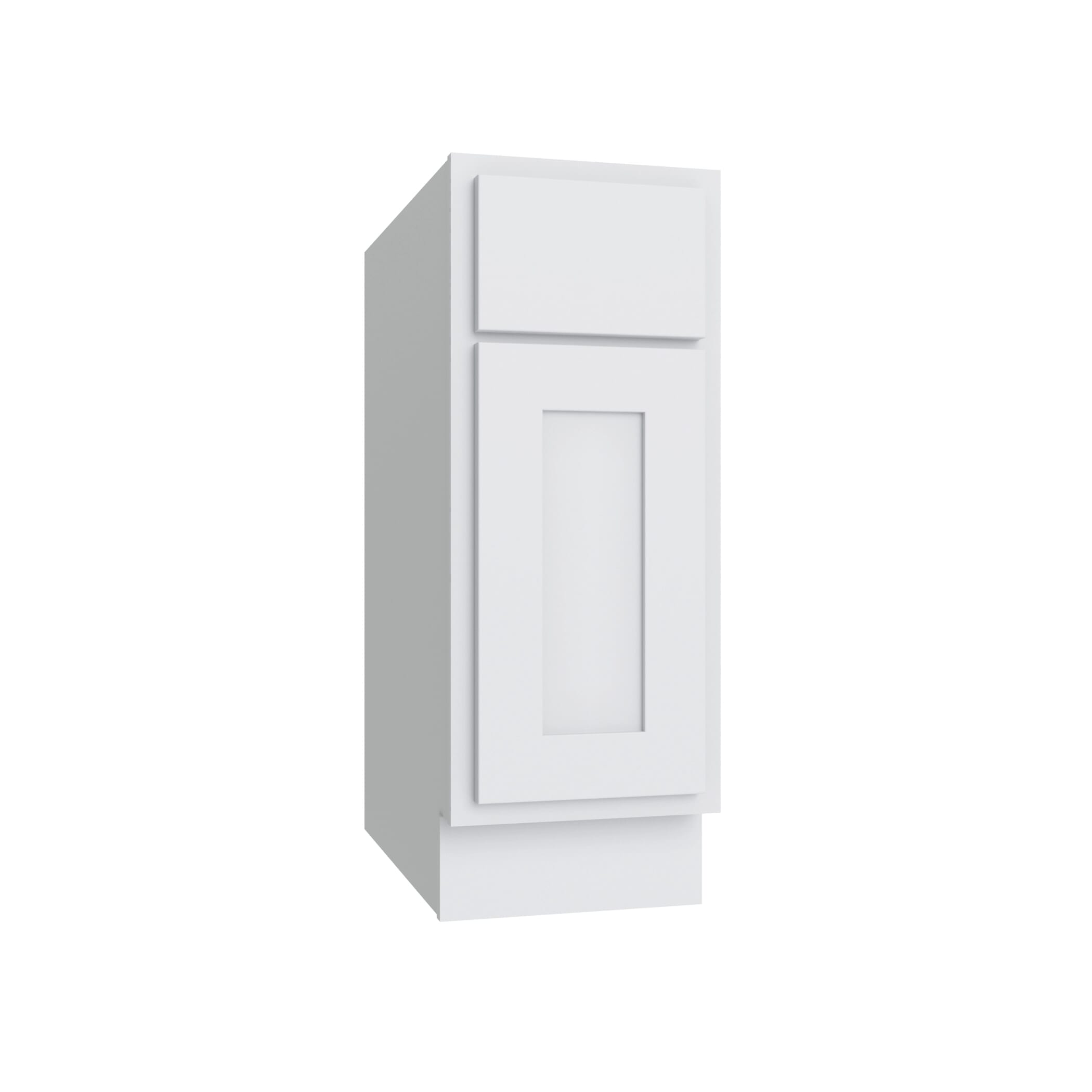 KCD Essential White Single Door Standard Base Cabinet - 18" W - Reduced Height - product photo