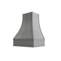 KCD Essential Gray Curved Hood with Strapping Flat Trim - 30" W x 48" H - product photo