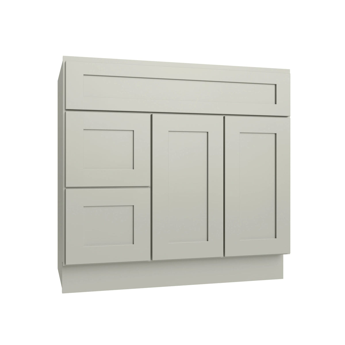 KCD Shaker Moss Vanity Sink Base Left Drawer Stacking Cabinet - 36" W - product photo