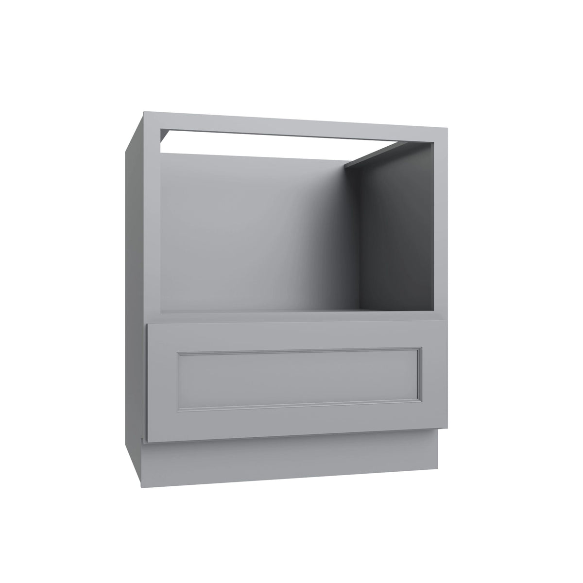 KCD Brooklyn Modern Gray Microwave Base Cabinet - 24" W - product photo