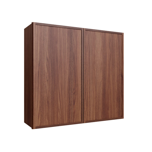 KCD Oslo Classic Walnut Double Door Wall Cabinet - 24" W x 36" H - product photo