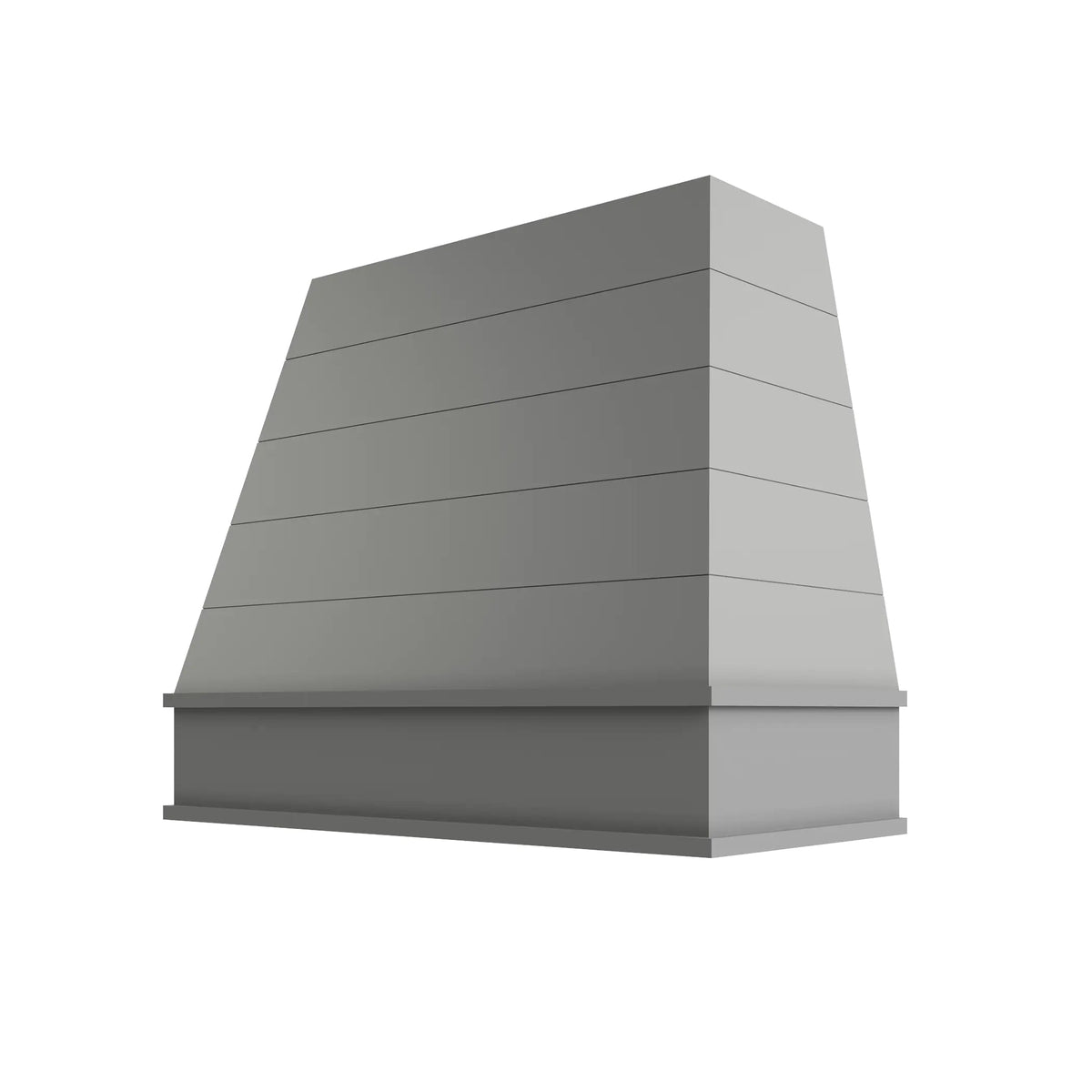 KCD Essential Gray Tapered with Shiplap Hood Block Trim - 42" W x 36" H - product photo