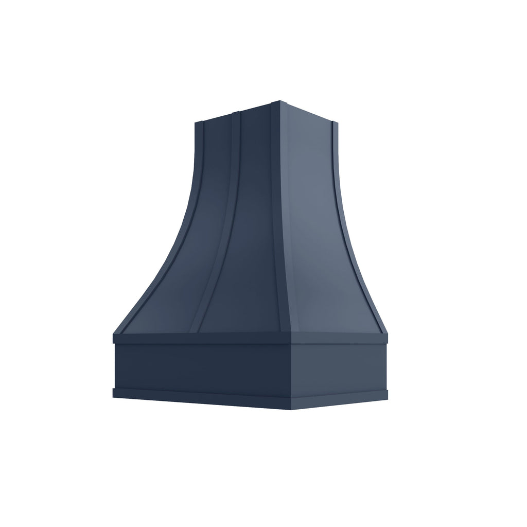 KCD Brooklyn Midnight Curved Hood with Strapping Flat Trim - 30" W x 36" H - product photo