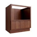 KCD Oslo Classic Walnut Microwave Base Cabinet - 24" W - product photo