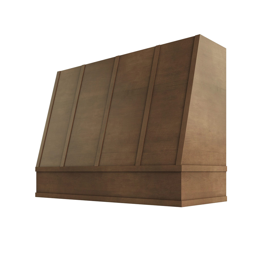 KCD Shaker Kodiak Angled Hood with Strapping Flat Trim - 48" W x 36" H - product photo