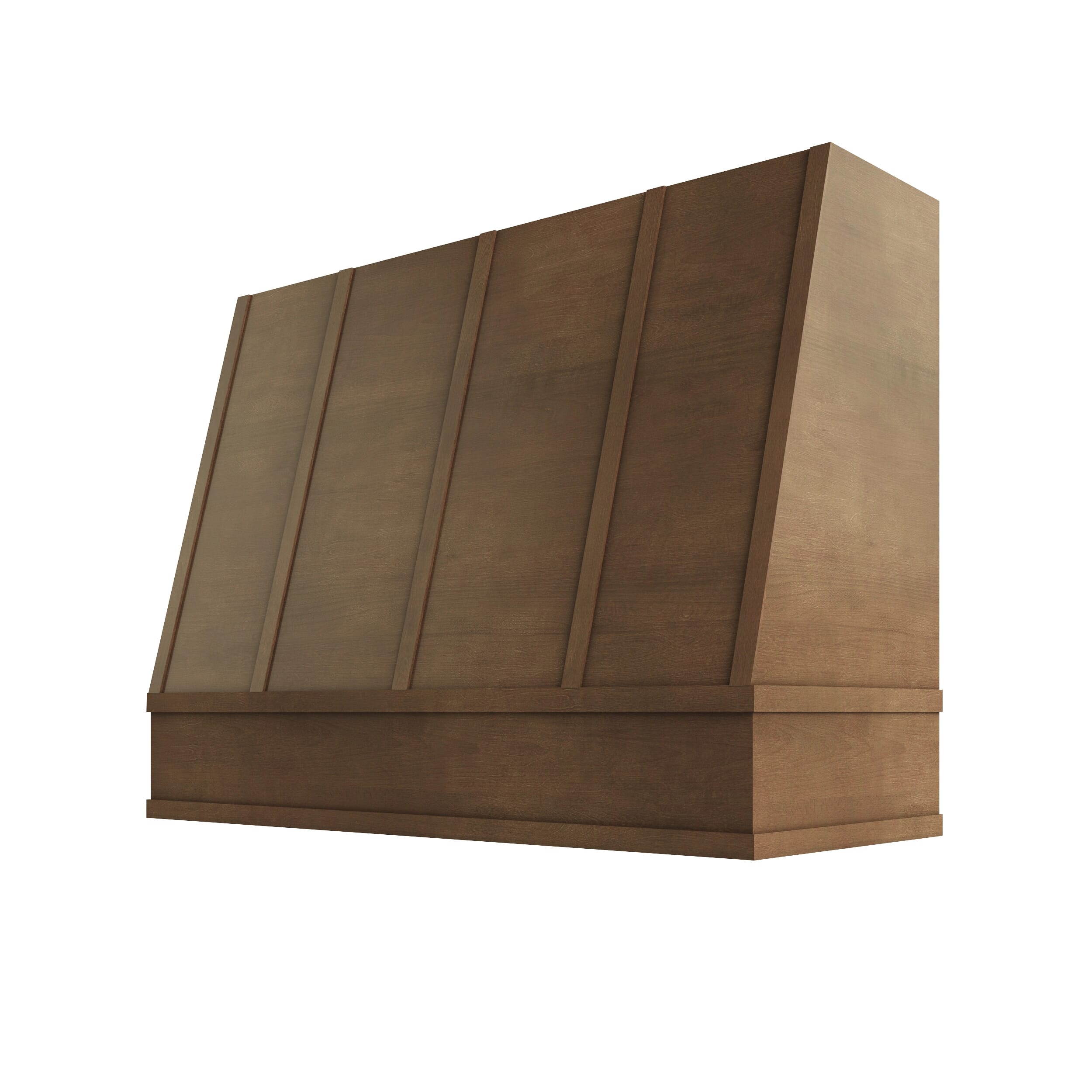 KCD Shaker Kodiak Angled Hood with Strapping Flat Trim - 48" W x 36" H - product photo