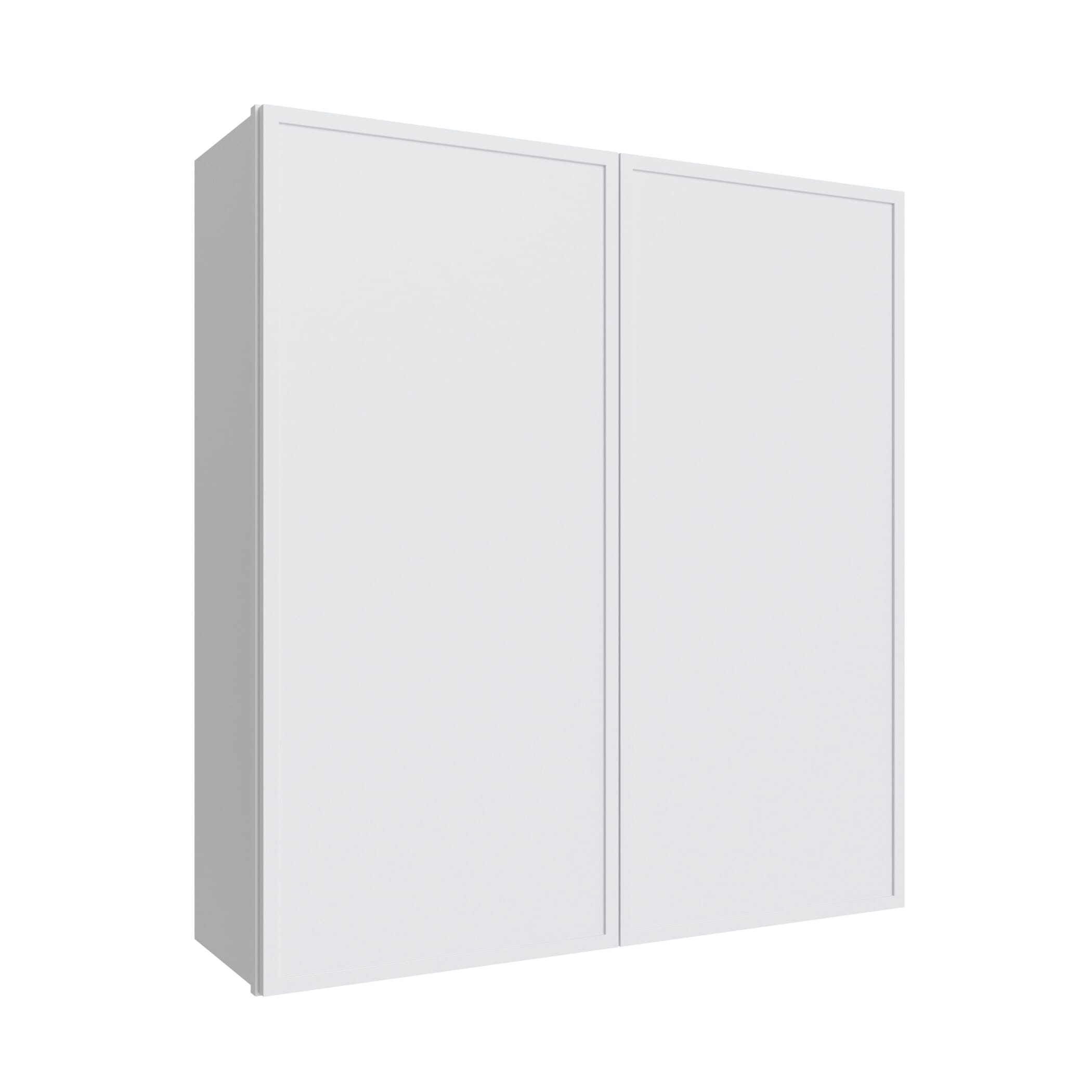 KCD Oslo White Double Door Wall Cabinet - 39" W x 42" H - product photo