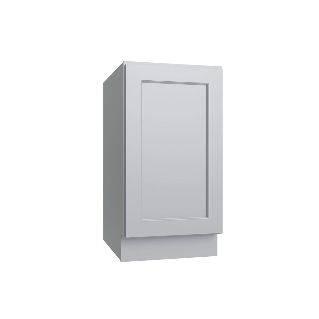 KCD Brooklyn Modern Gray Full Height Single Door Base Cabinet - 18" W - product photo