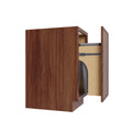 KCD Oslo Classic Walnut Trash Can Base w/ Full Ht Door - 18" W w/ 2 Cans - product photo