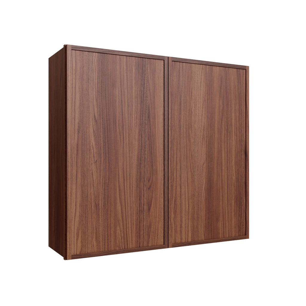 KCD Oslo Classic Walnut Double Door Wall Cabinet - 39" W x 36" H - product photo