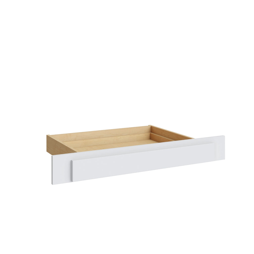 KCD Shaker Designer White Vanity Drawer - 36" W with Adjustable Sides - product photo