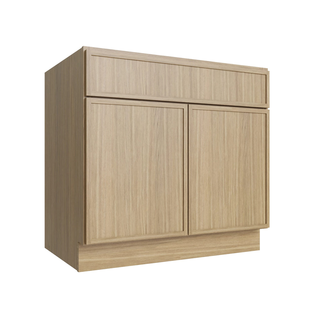 KCD Oslo Oak Sink Base Cabinet - 36" W - product photo