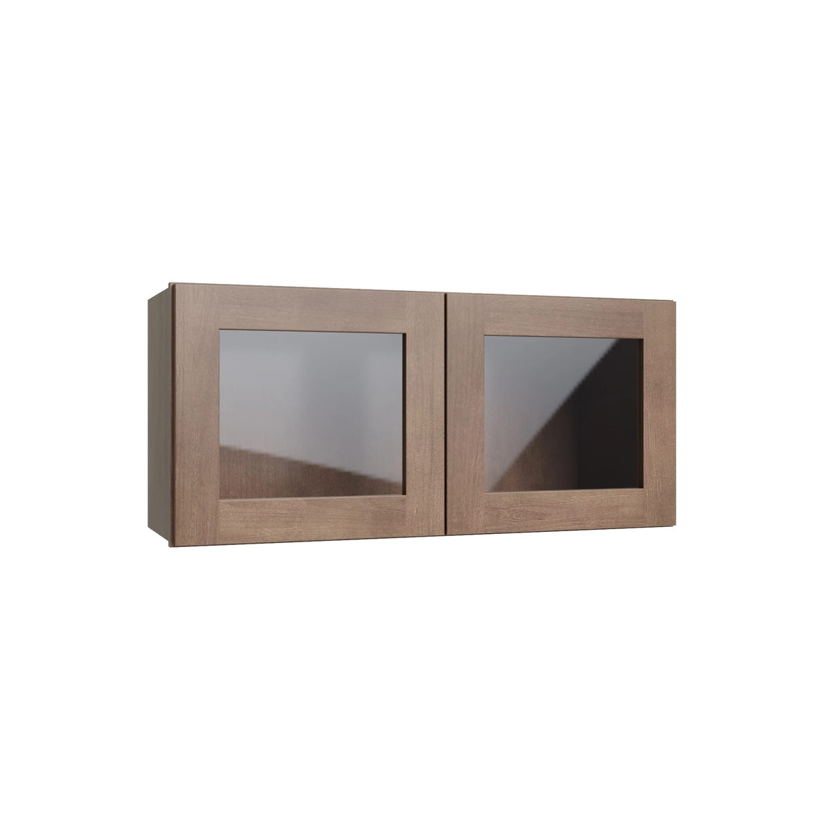 KCD Shaker Kodiak 36" W x 15" H Wall Stacking Cabinet with Glass (Double Door) - product photo