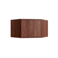 KCD Oslo Classic Walnut Corner Wall Cabinet - 24" W x 15" H - product photo