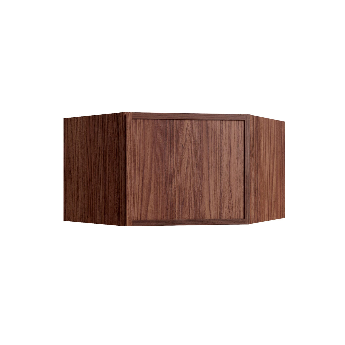 KCD Oslo Classic Walnut Corner Wall Cabinet - 24" W x 15" H - product photo