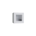KCD Brooklyn Bright White 15" Wall Stacking Cabinets with Glass - product photo