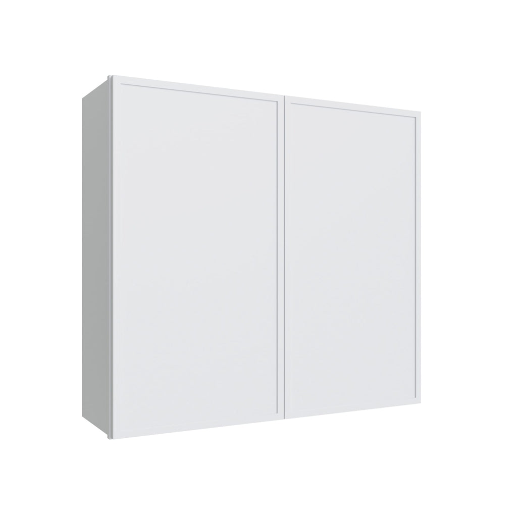 KCD Oslo White Double Door Wall Cabinet - 33" W x 36" H - product photo