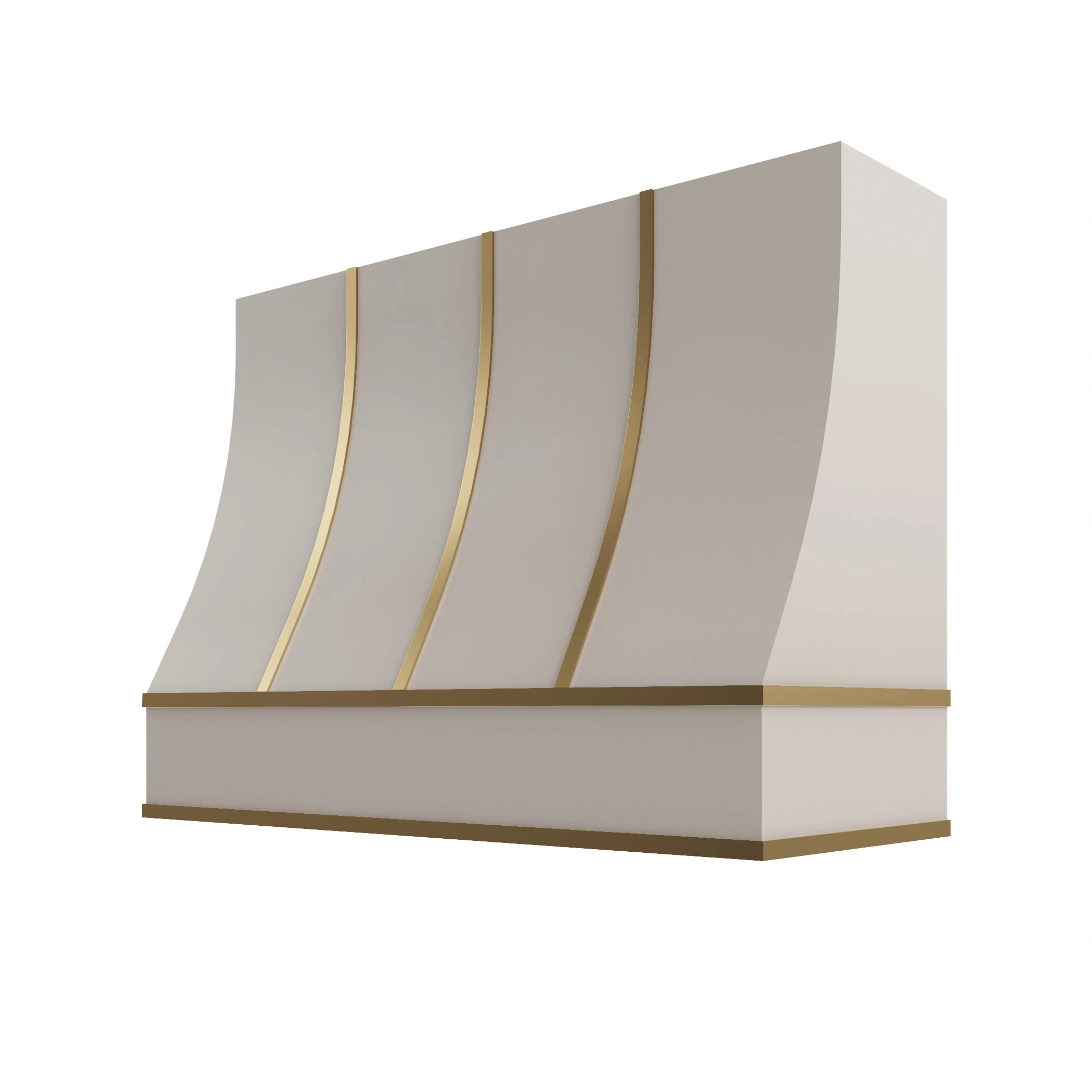 KCD Shaker Sand Sloped Hood with Brass Strapping - 48" W x 48" H - product photo