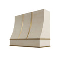 KCD Raw Sloped Hood with Brass Strapping - 42" W x 48" H - product photo