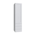 KCD Shaker Designer White Slab Wall Twr w/ 3 Drws - 15" W x 54" H x 14.5" D - product photo