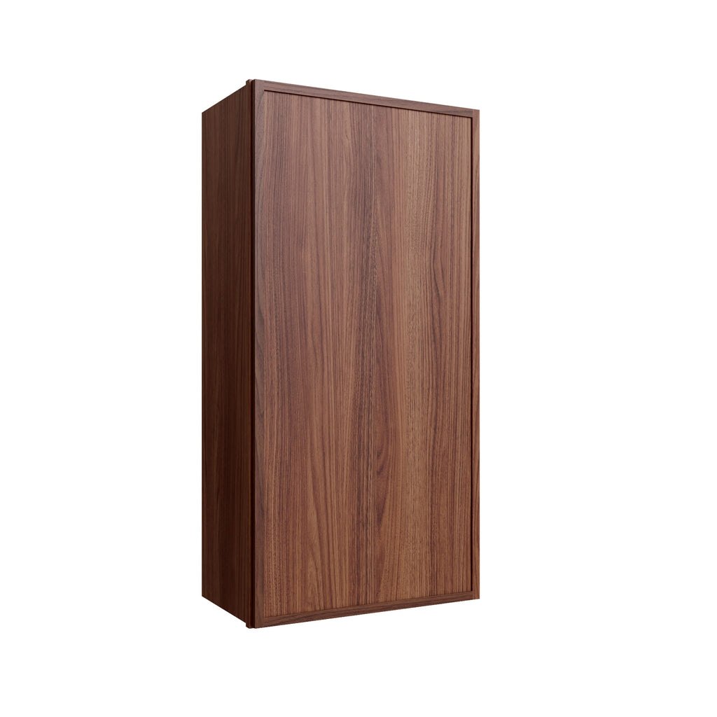 KCD Oslo Classic Walnut Single Door Wall Cabinet - 21" W x 42" H - product photo