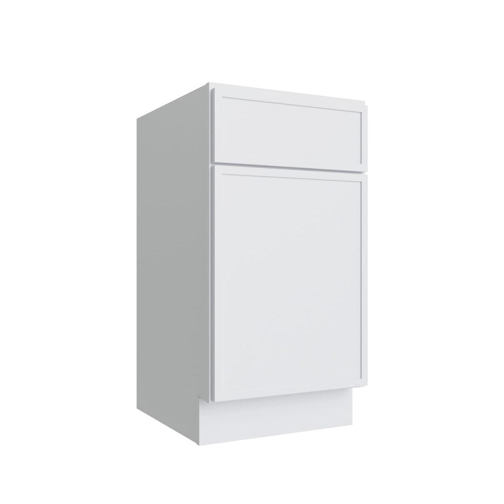KCD Oslo White Single Door Base Vanity - 18" W - product photo