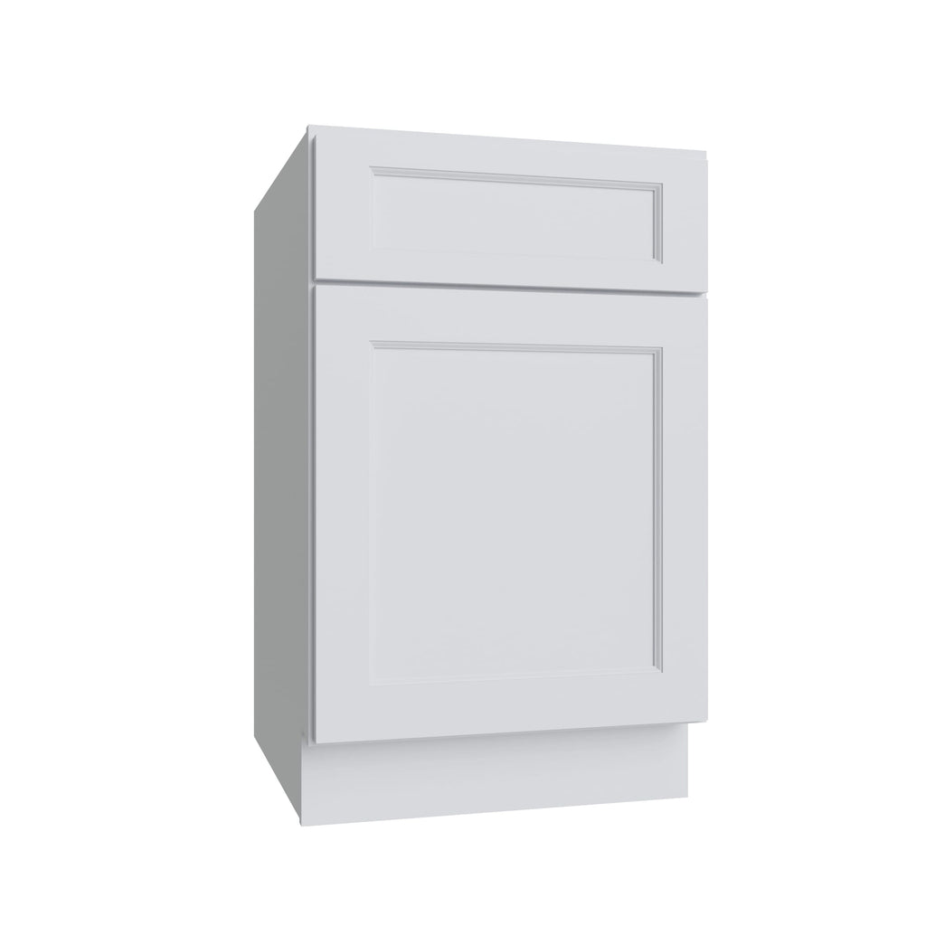 KCD Brooklyn Bright White Single Door Standard Base Cabinet - 12" W - product photo