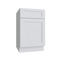 KCD Brooklyn Bright White Single Door Standard Base Cabinet - 12" W - product photo