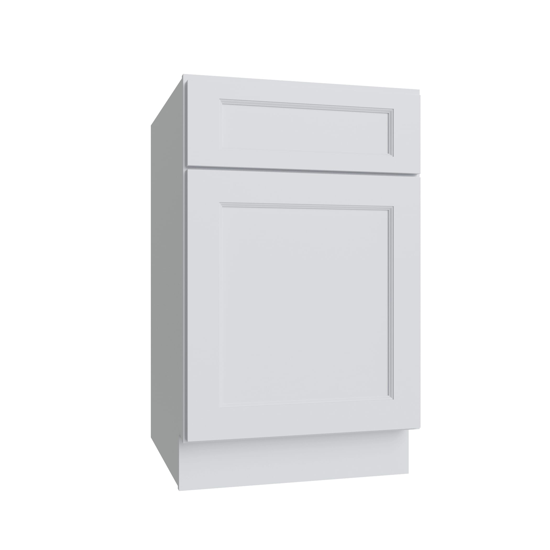 KCD Brooklyn Bright White Single Door Standard Base Cabinet - 12" W - product photo