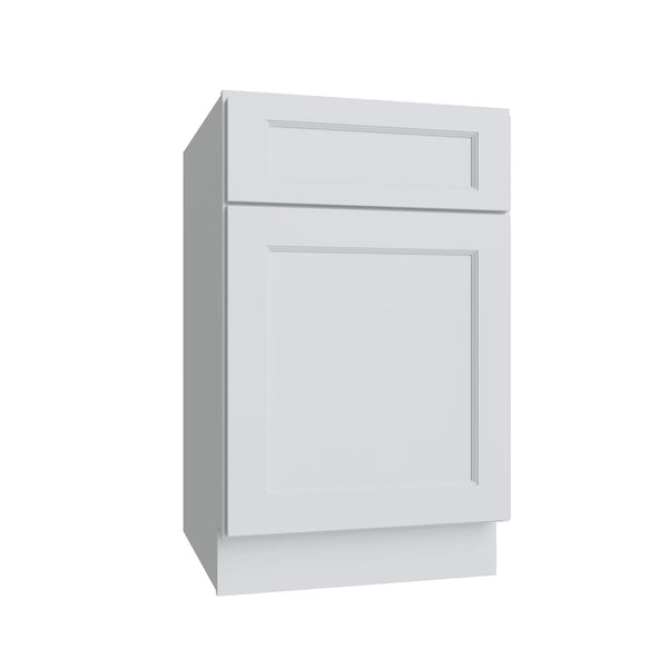 KCD Brooklyn Bright White Single Door Standard Base Cabinet - 12" W