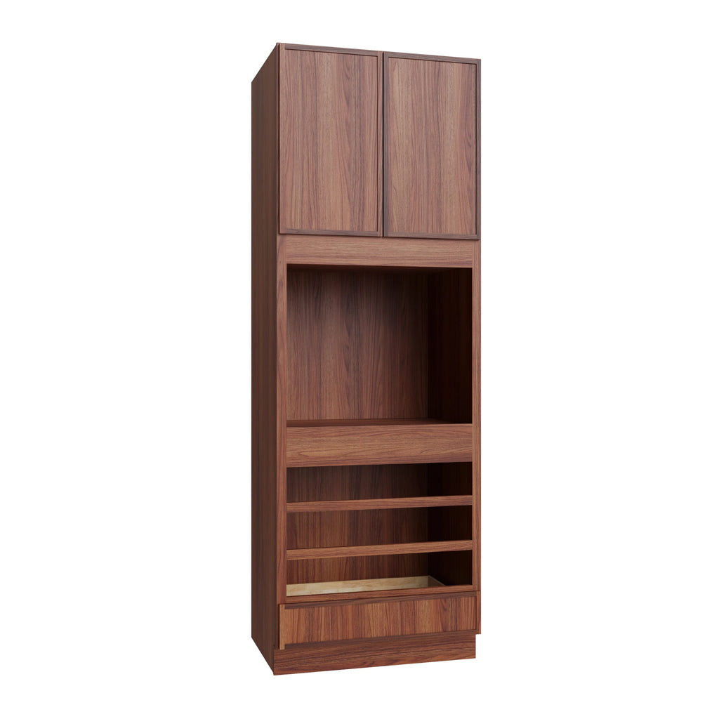 KCD Oslo Classic Walnut Oven Cabinet - 33" W x 96" H - product photo
