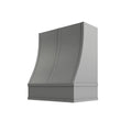 KCD Essential Gray Sloped Hood with Strapping Flat Trim - 30" W x 48" H - product photo