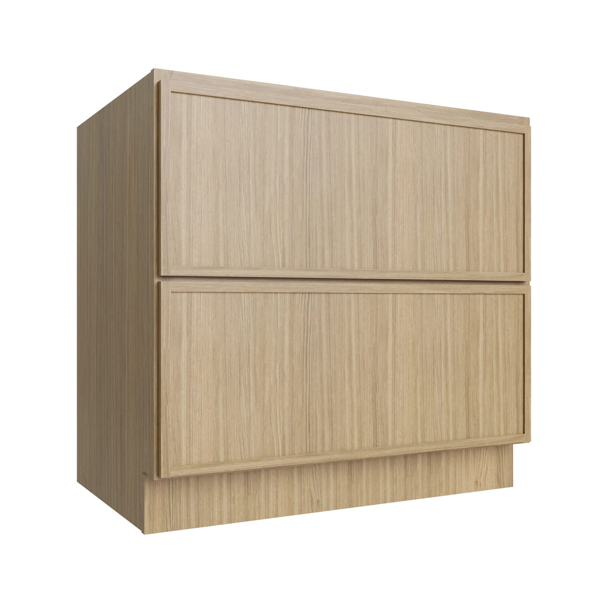 KCD Oslo Oak 2 Drawer Base Cabinet - 36" W - product photo