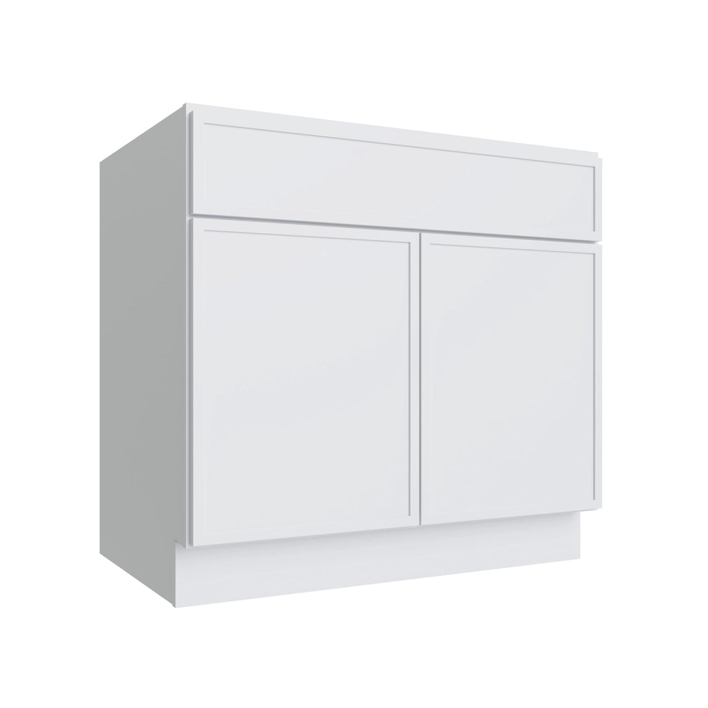 KCD Oslo White Sink Base Cabinet - 36" W - product photo