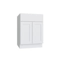 KCD Shaker Designer White Slab Double Door Vanity - 24" W - product photo