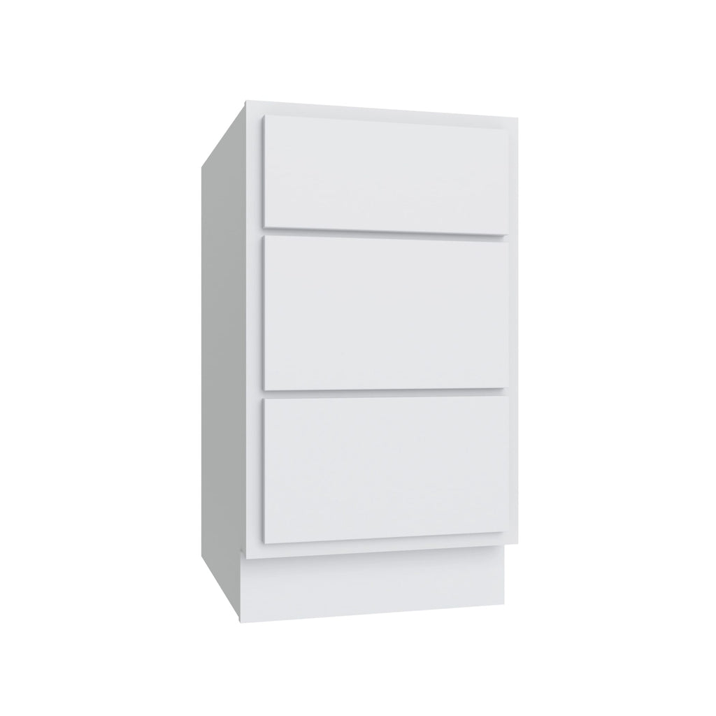 KCD Essential White Drawer Base Cabinet - 12" W - Reduced Height - product photo