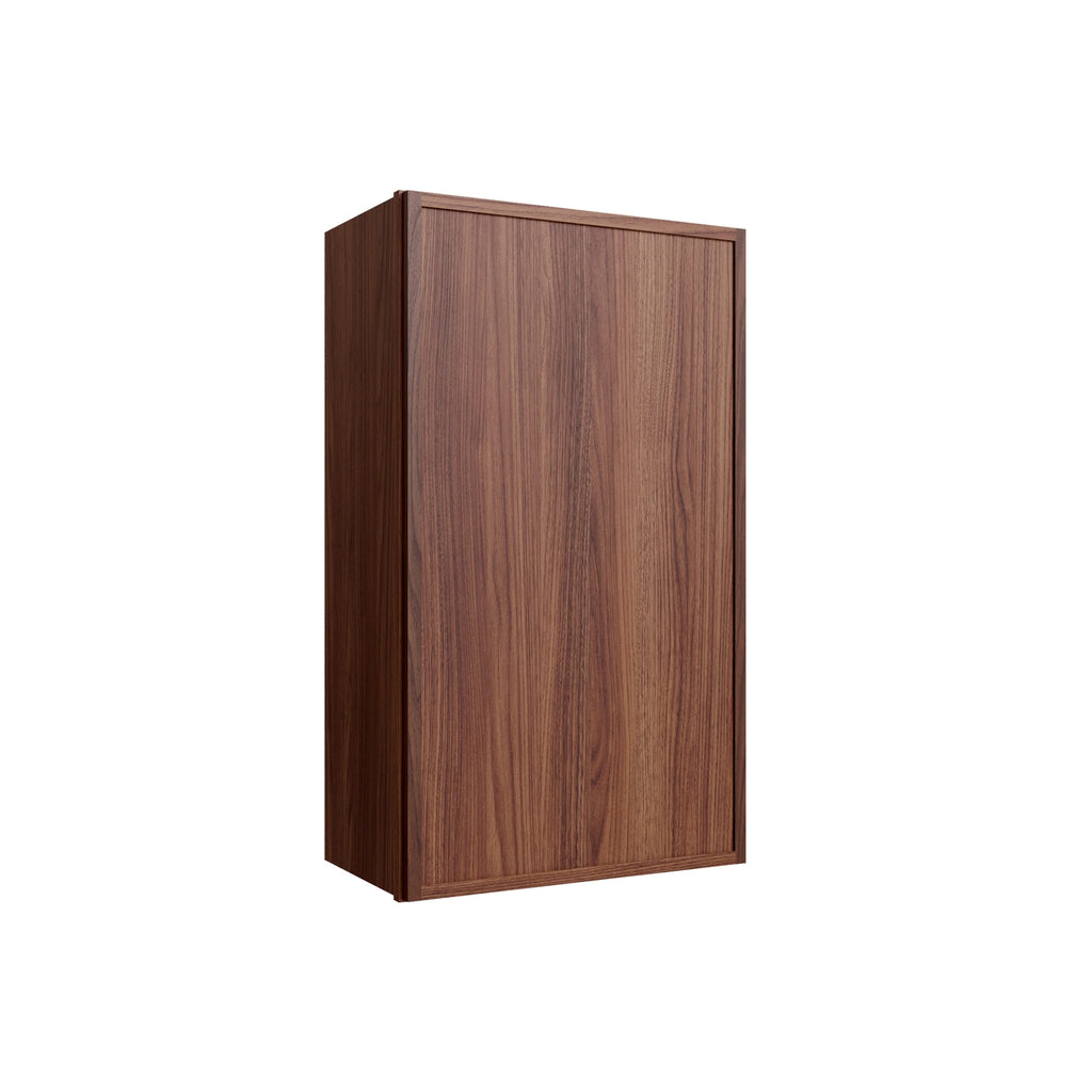 KCD Oslo Classic Walnut Single Door Wall Cabinet - 21" W x 36" H - product photo