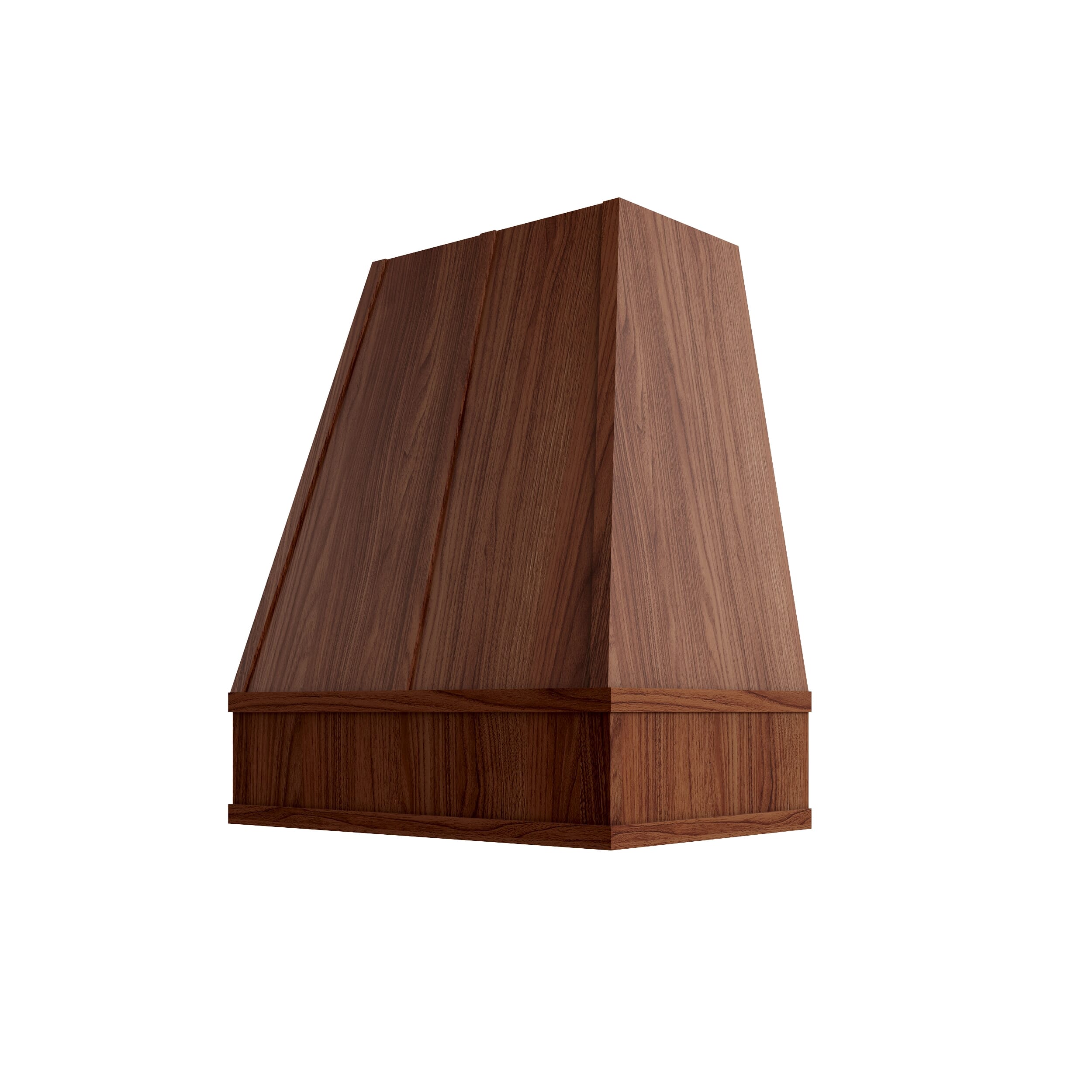 KCD Oslo Classic Walnut Tapered Hood with Strapping Flat Trim - 30" W x 30" H - product photo