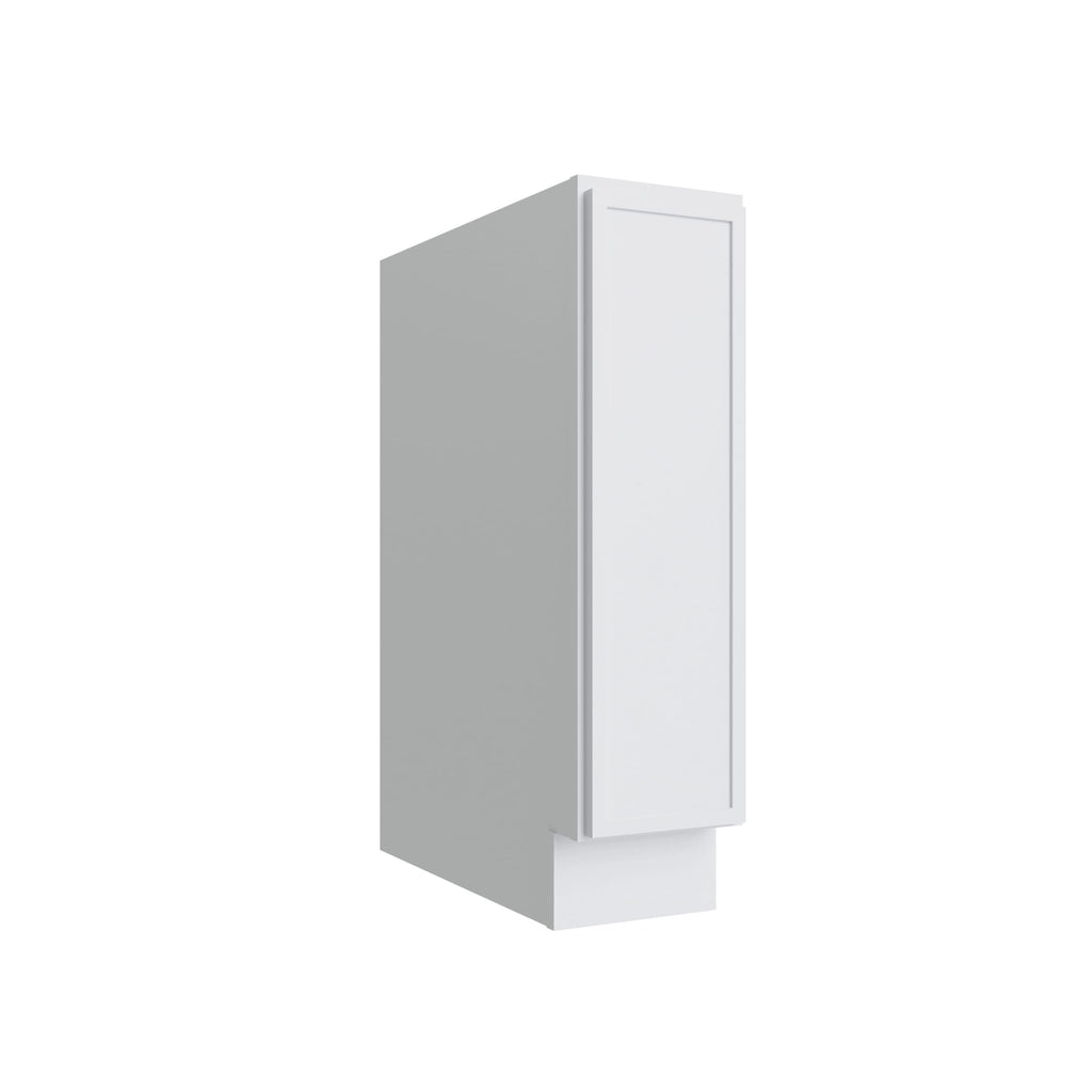 KCD Oslo White Single Door Full Height Base Cabinet - 9" W - product photo