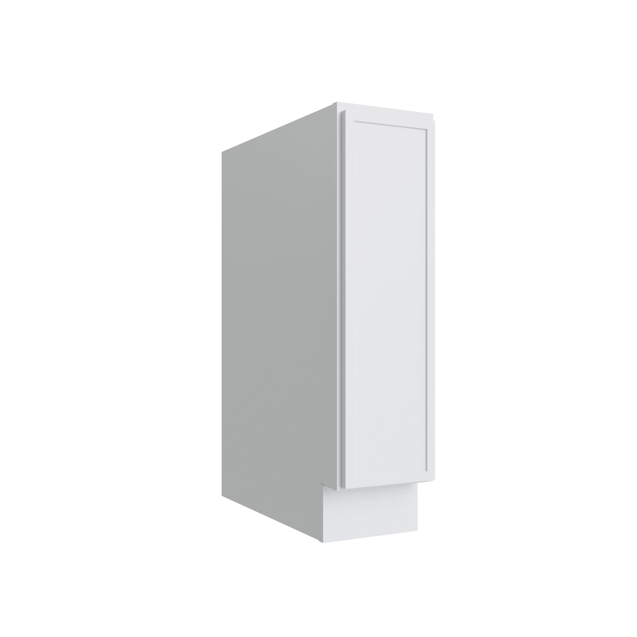 KCD Oslo White Single Door Full Height Base Cabinet - 9" W - product photo