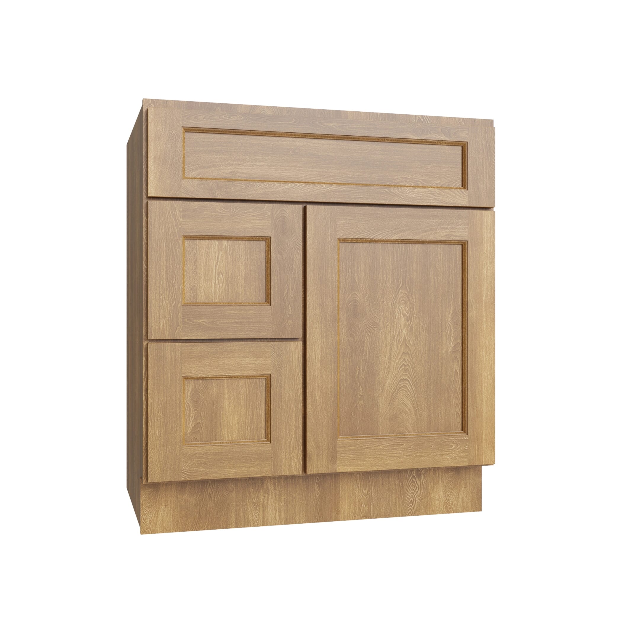 KCD Brooklyn Fawn Vanity Sink Base Left Drawer Stacking Cabinet - 30" W - product photo