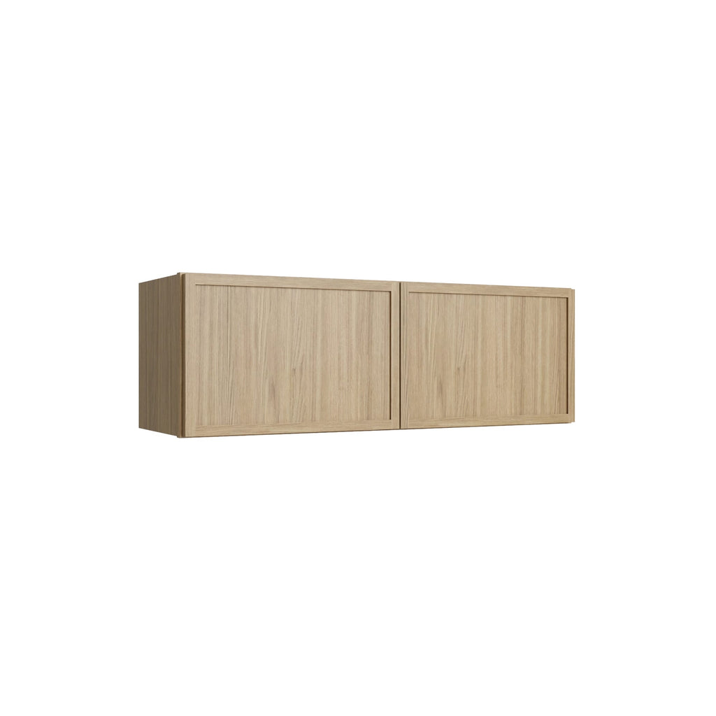 KCD Oslo Oak Double Door Wall Cabinet - 30" W x 12" H - product photo