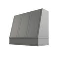 KCD Brooklyn Modern Gray Angled Hood with Strapping Flat Trim - 42" W x 48" H - product photo