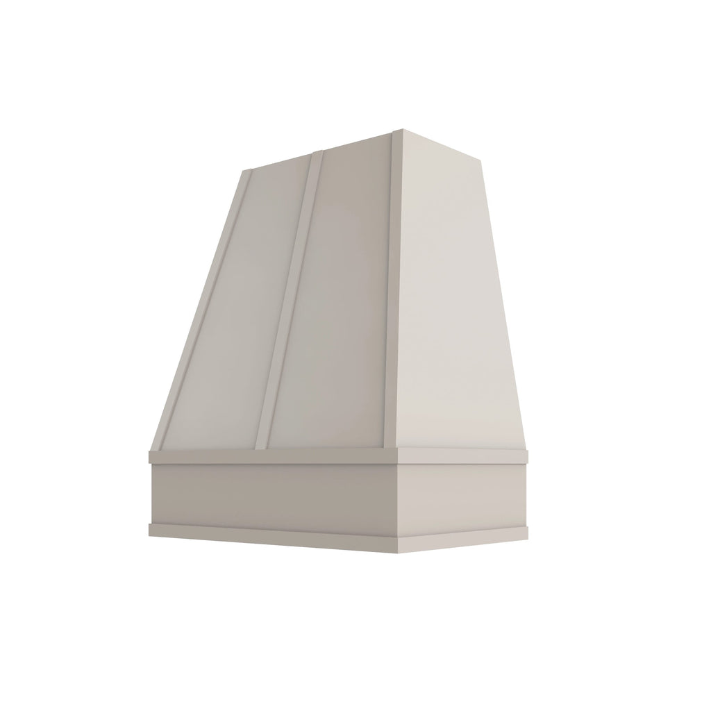 KCD Shaker Sand Tapered Hood with Strapping Flat Trim - 30" W x 36" H - product photo